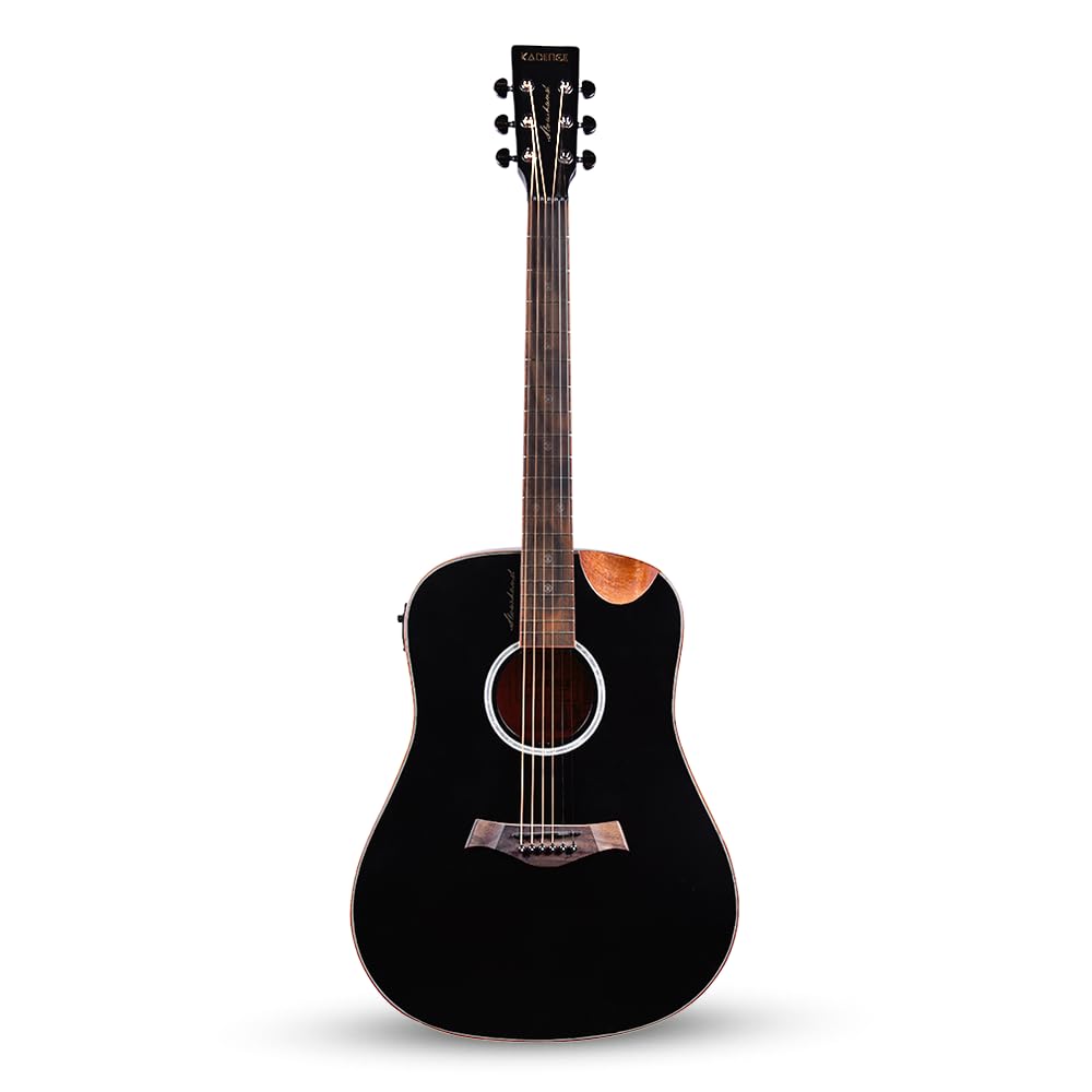 41” Black Spruce Wood Electro-Acoustic Guitar with Built-in Pickup V278