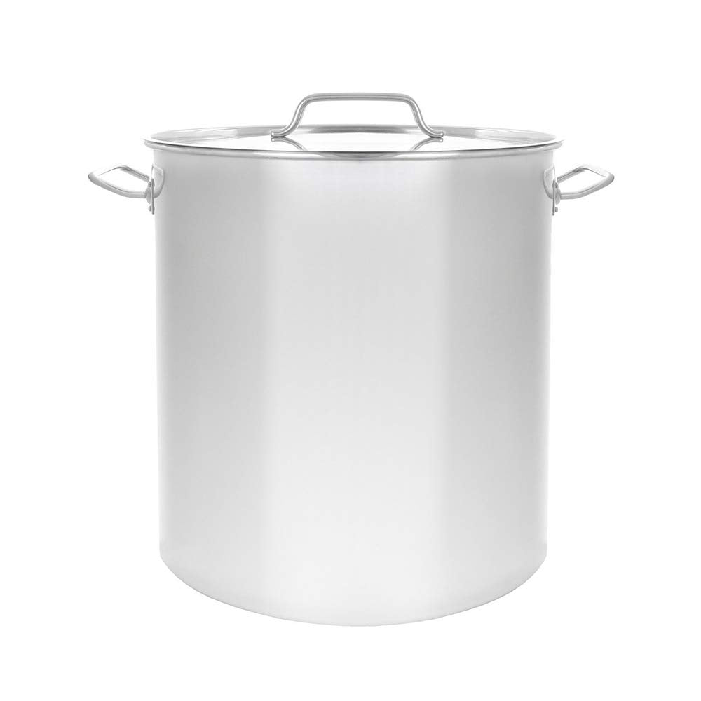40QT Polished Stainless Steel Stock Pot with Lid V322