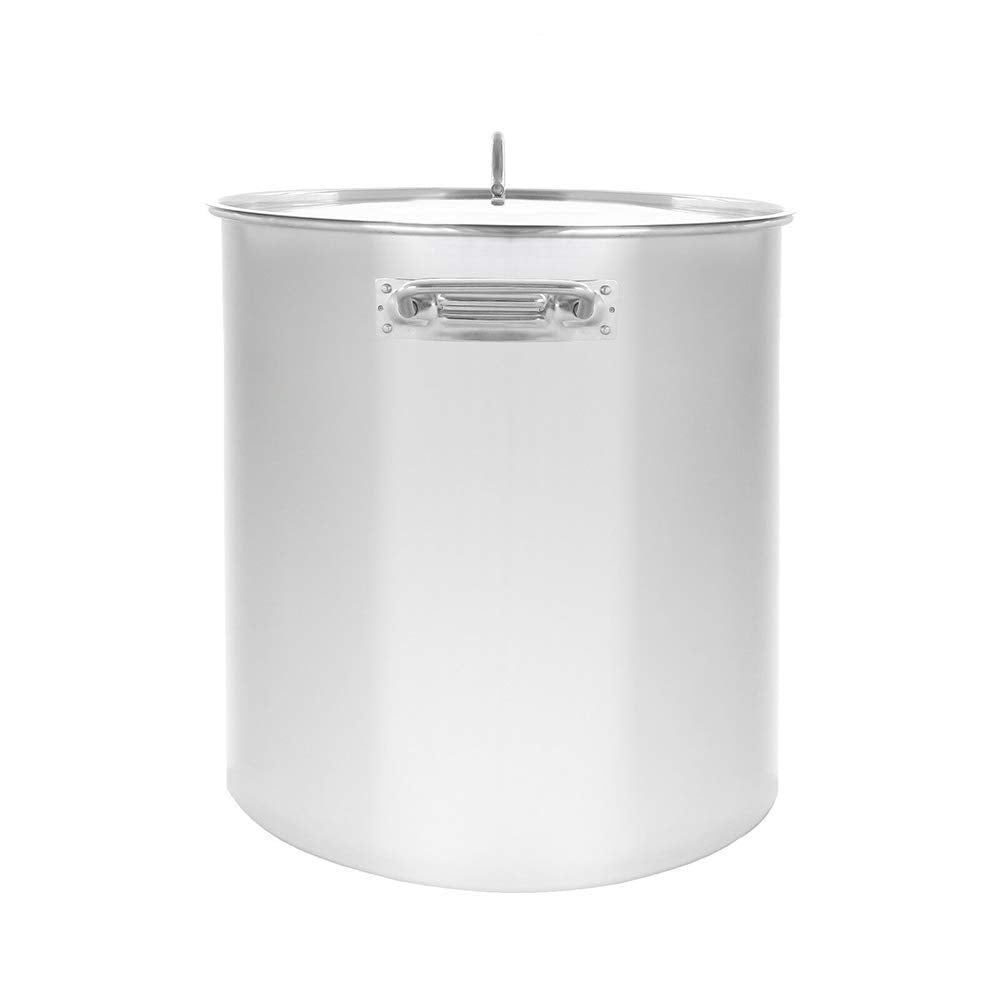 40QT Polished Stainless Steel Stock Pot with Lid V322