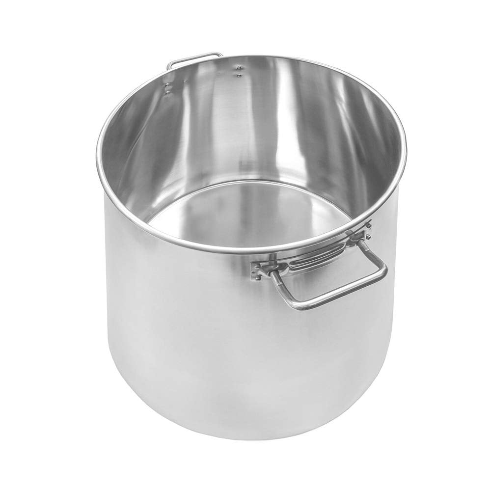 40QT Polished Stainless Steel Stock Pot with Lid V322