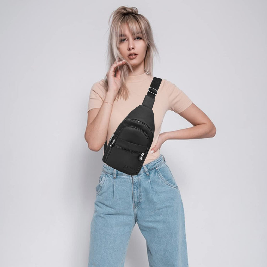 Small Black Sling Crossbody Bag X38604
