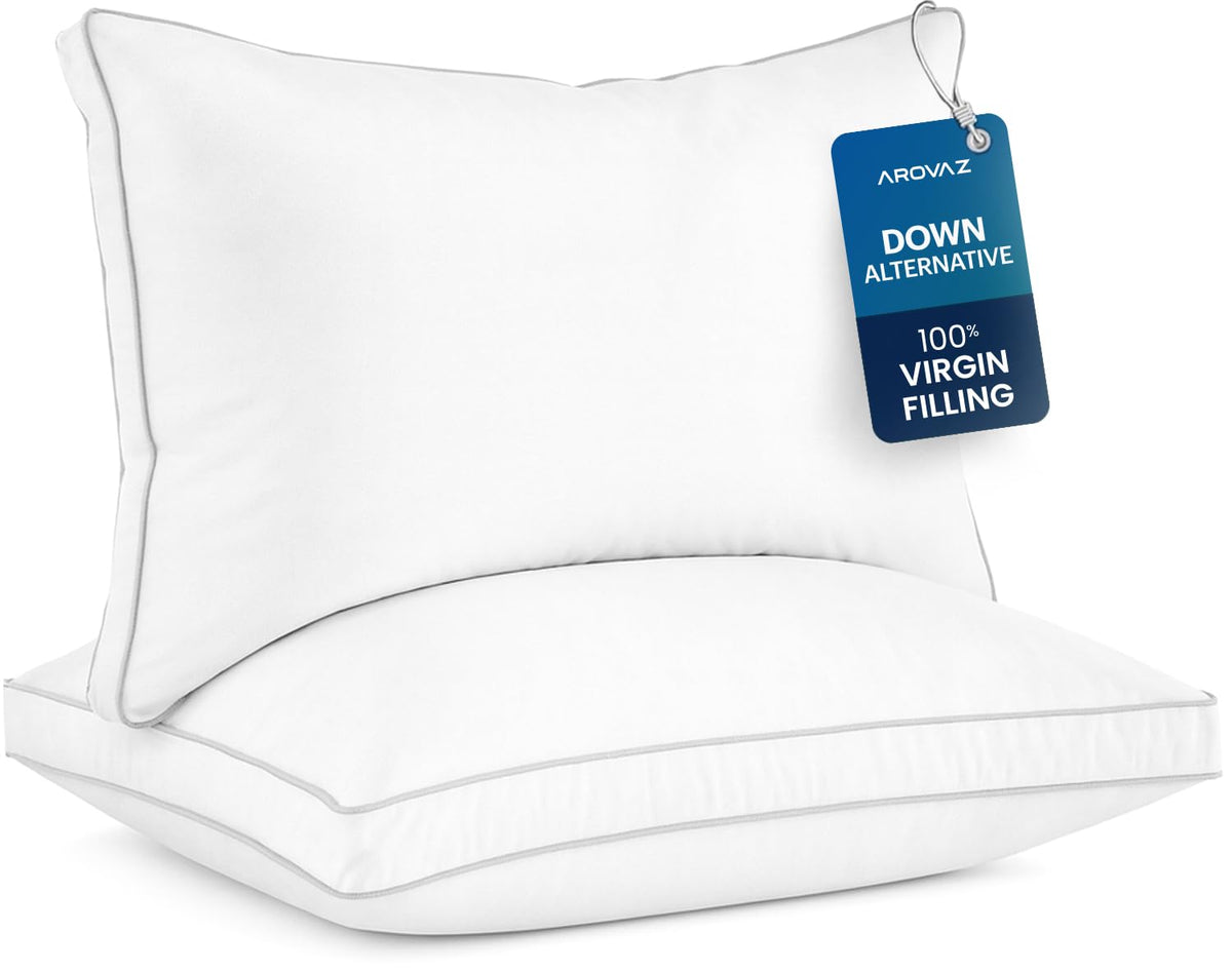 White Down Alternative Bed Pillows Set of 2 King H793