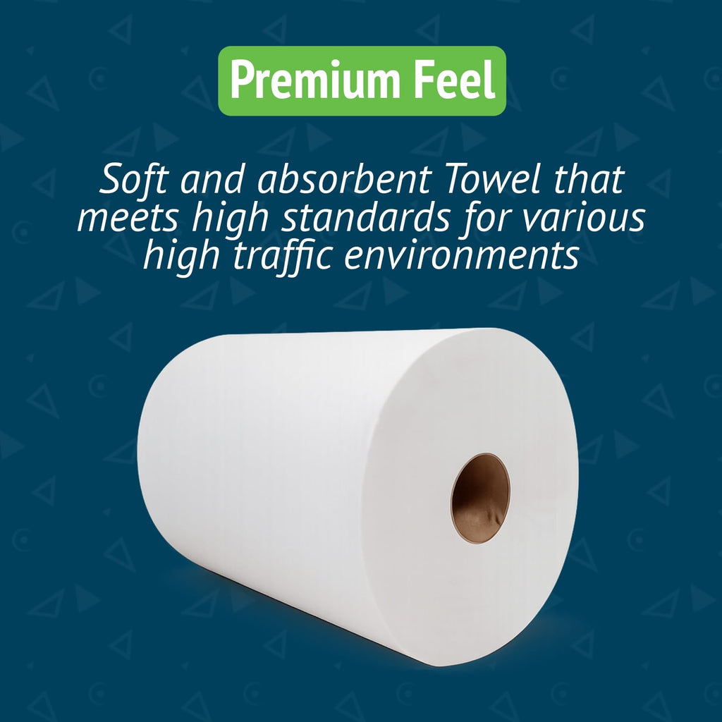 White 10 Inch Paper Towel Dispenser Refill, 6 Rolls F968