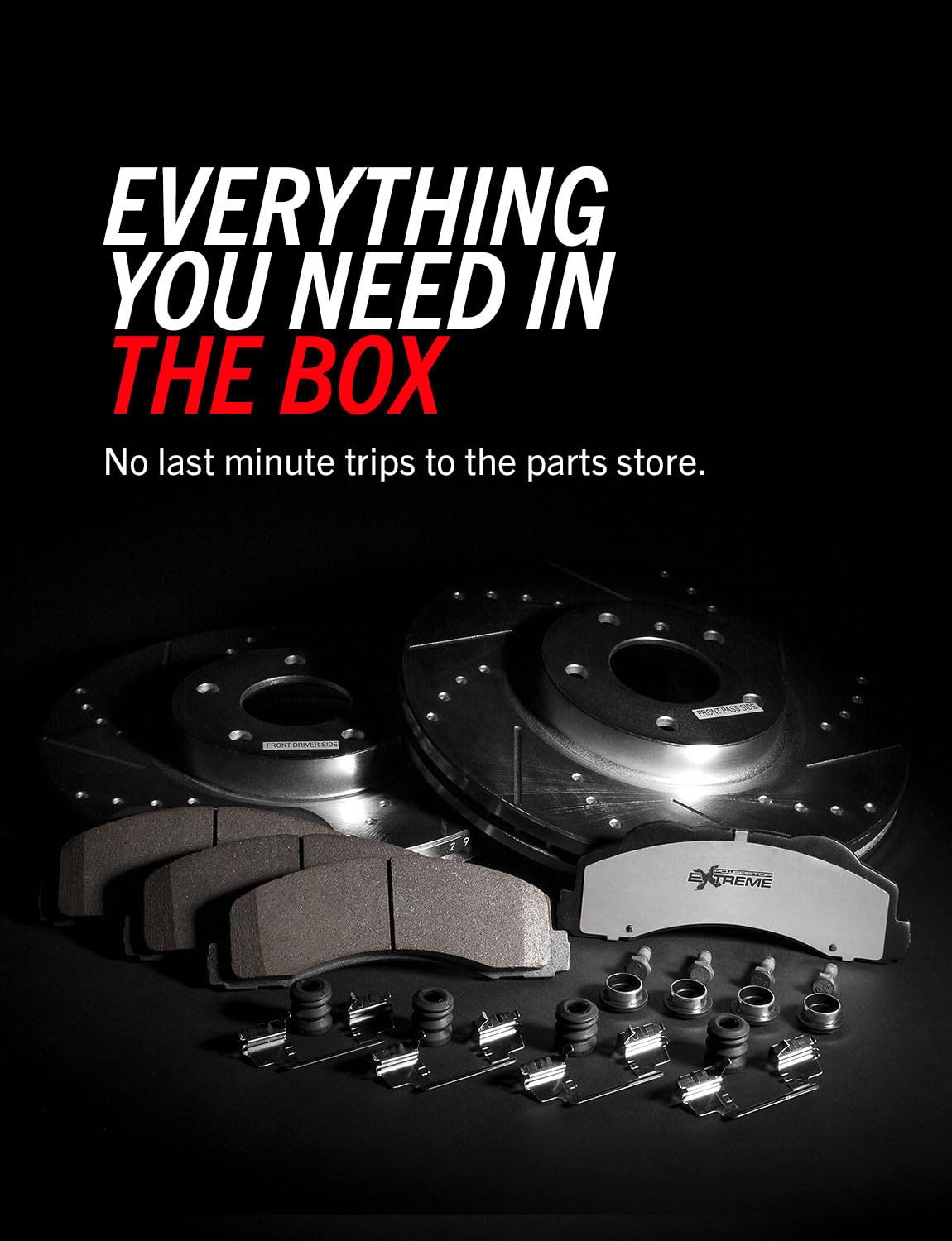 Front & Rear Brake Pad & Rotor Kit Y4045