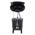 Portable Shampoo Basin with 2 Water Buckets, Black O7788