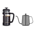 French Press and Gooseneck Pour Over Coffee Kettle 12 oz Stainless Steel I923