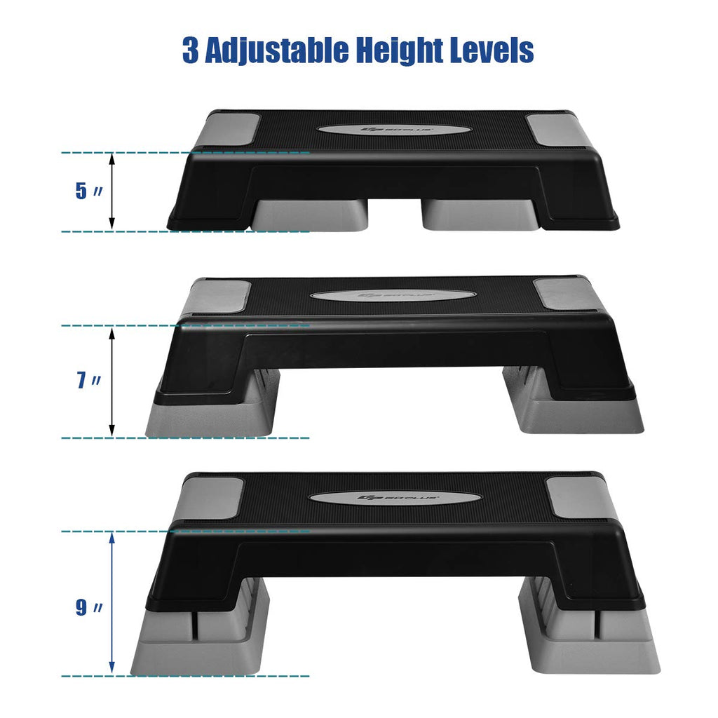 30'' Height Adjustable Aerobic Stepper with Risers R757