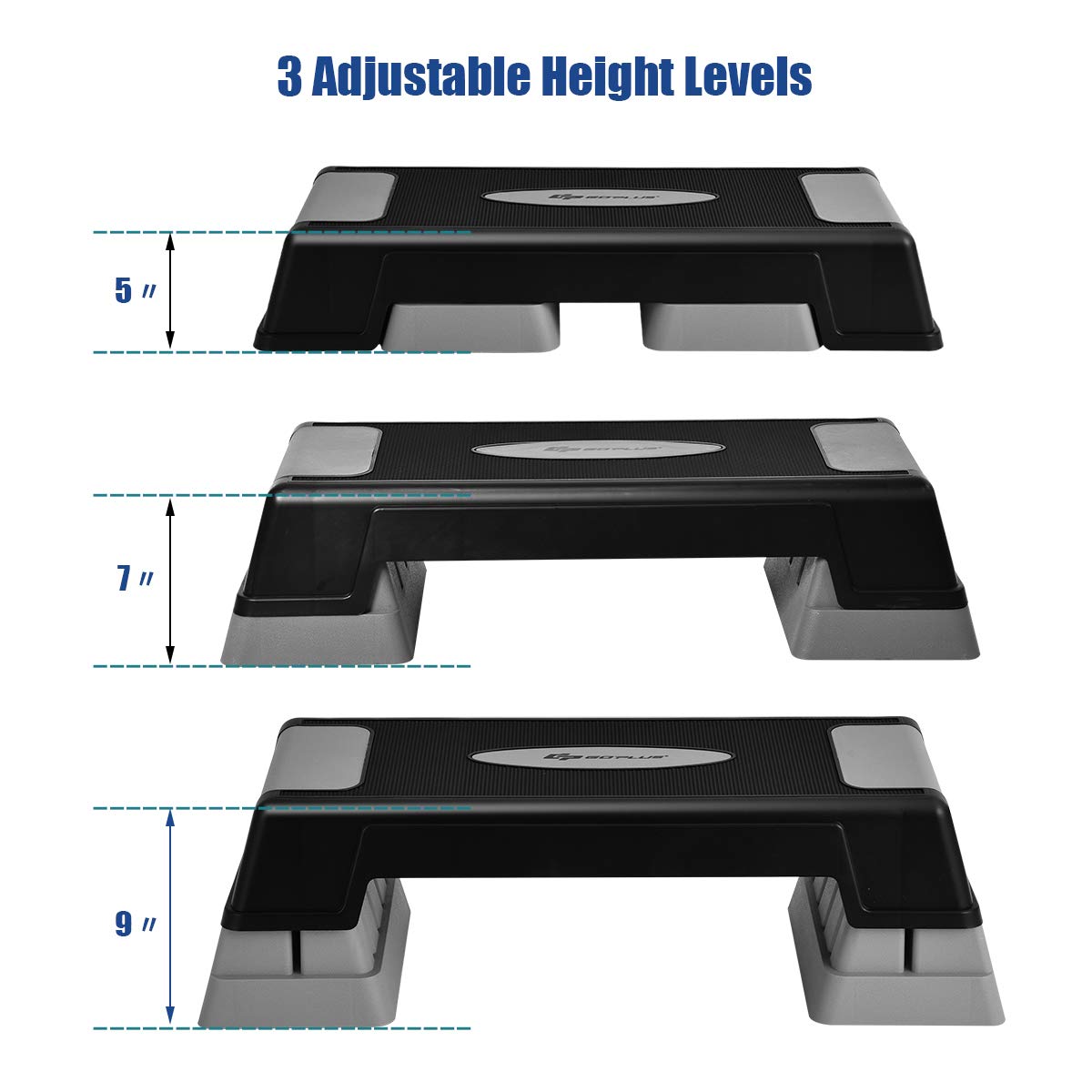 30'' Height Adjustable Aerobic Stepper with Risers R757
