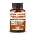 90 Vegan Capsules Ceylon Cinnamon Turmeric Apple Cider Vinegar Ashwagandha X24014