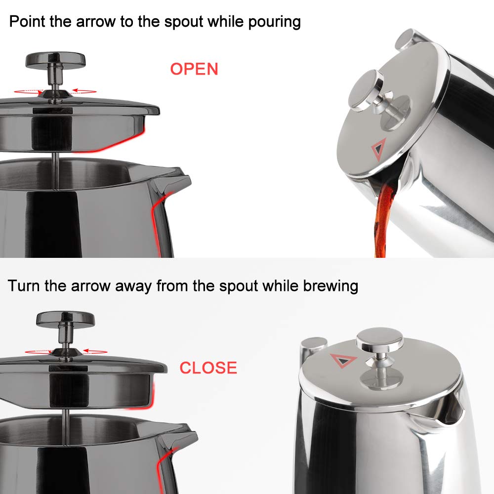 50-Ounce Stainless Steel Insulated French Press X226