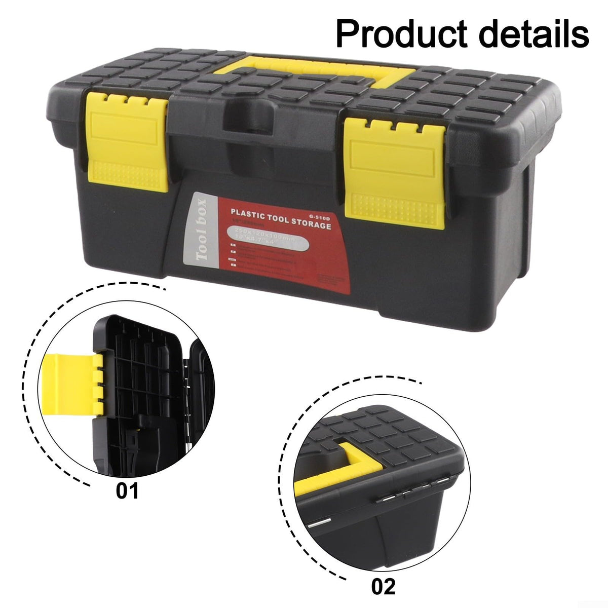 10 Inch Plastic Toolbox U162783