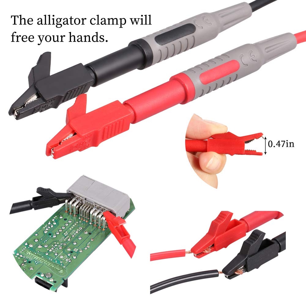25-Piece Multimeter Leads Kit with Probes, Alligator Clips, Test Hooks and Back Probe Pins M762206