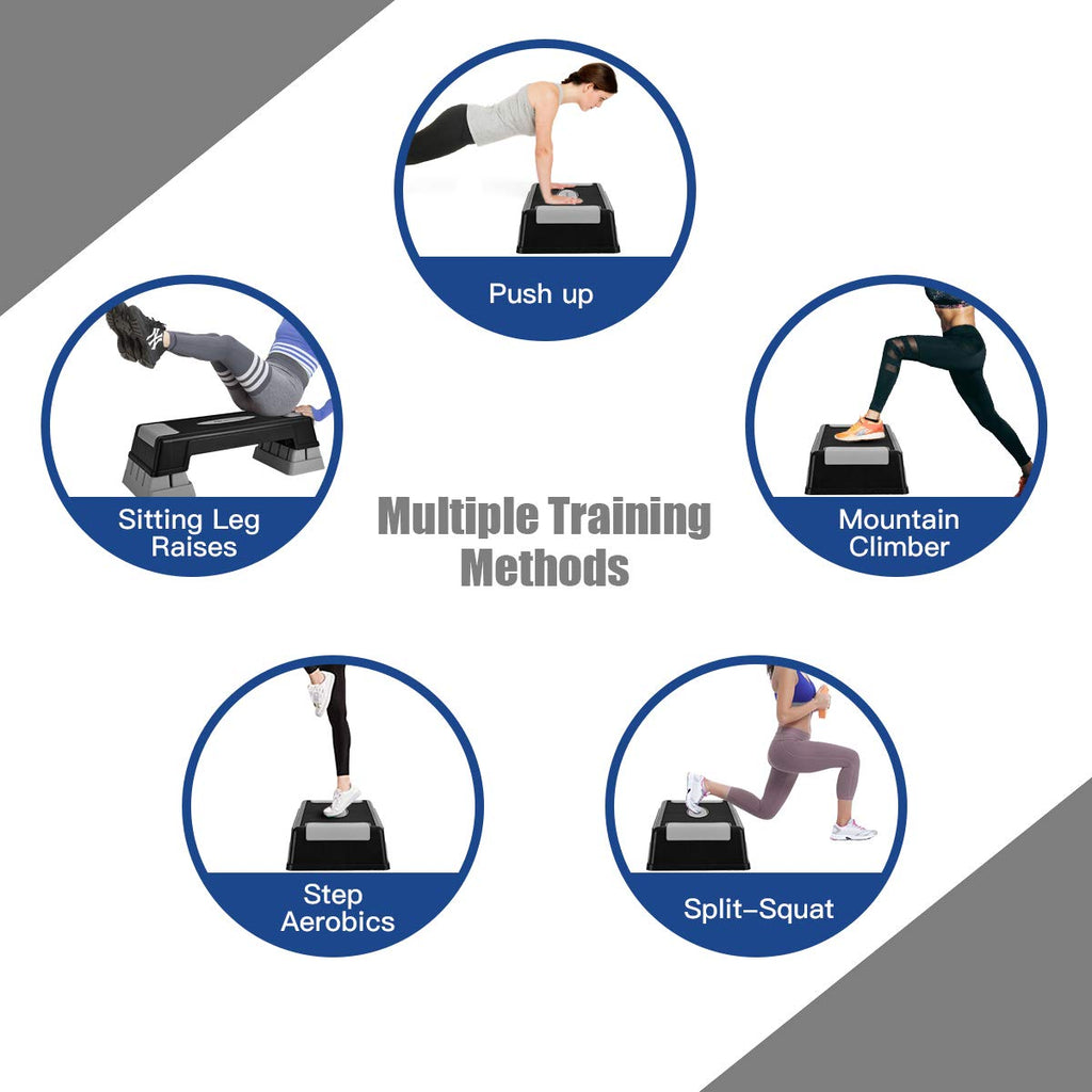 30'' Height Adjustable Aerobic Stepper with Risers R757
