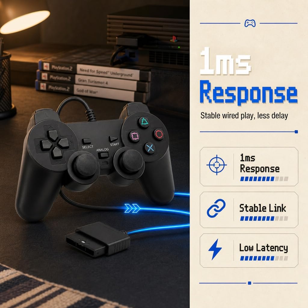 Wired PS2 Controller 2 Pack J8171