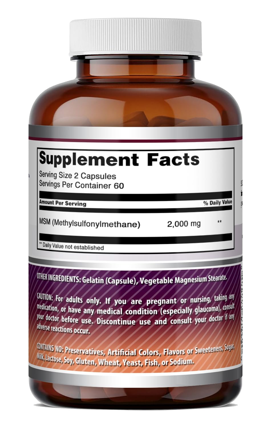 MSM 2000 Mg Capsules D664