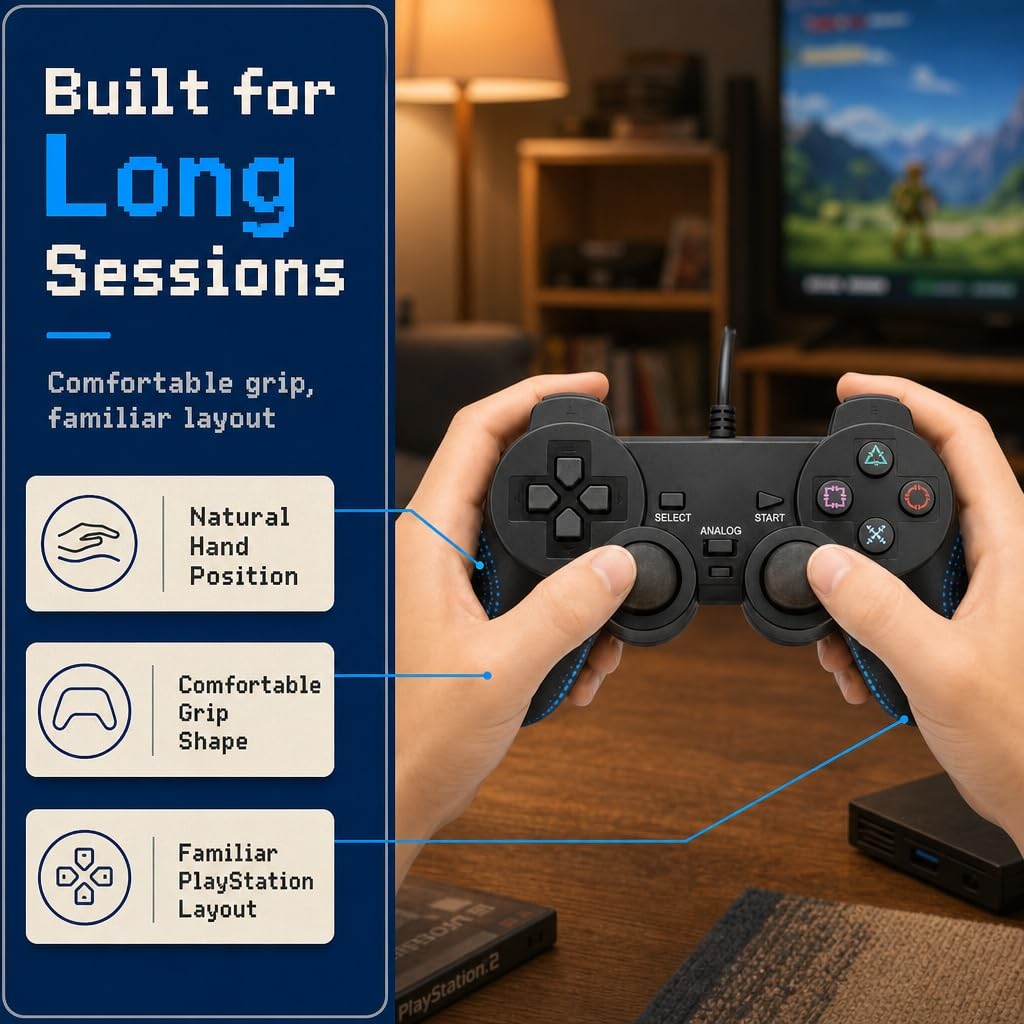 Wired PS2 Controller 2 Pack J8171