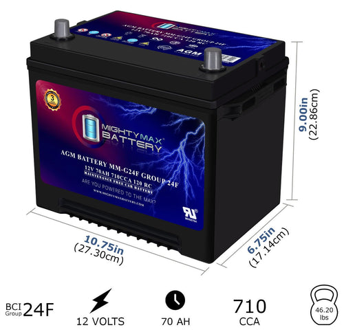 12V 70Ah AGM Battery A2783