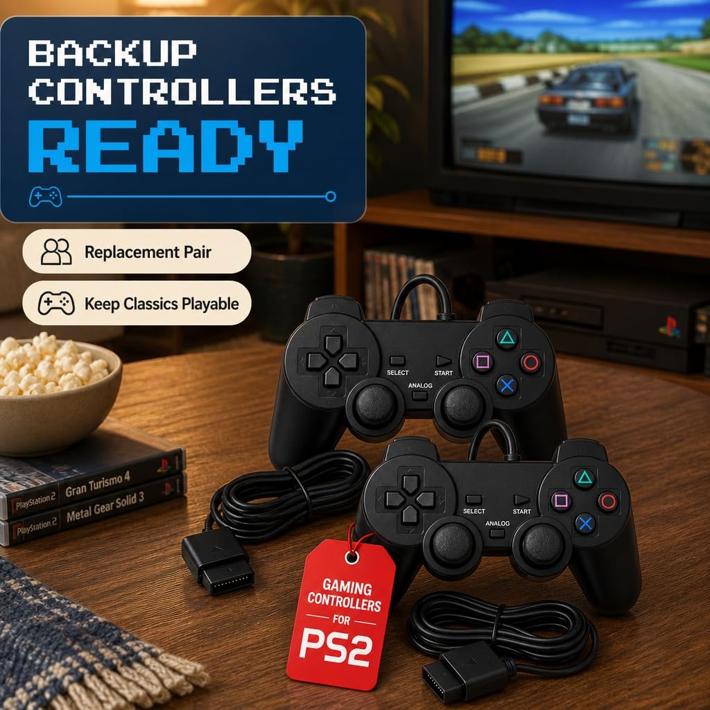Wired PS2 Controller 2 Pack J8171