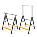 Metal Saw Horses 2 Pack Folding Heavy Duty 880 lbs Adjustable L767
