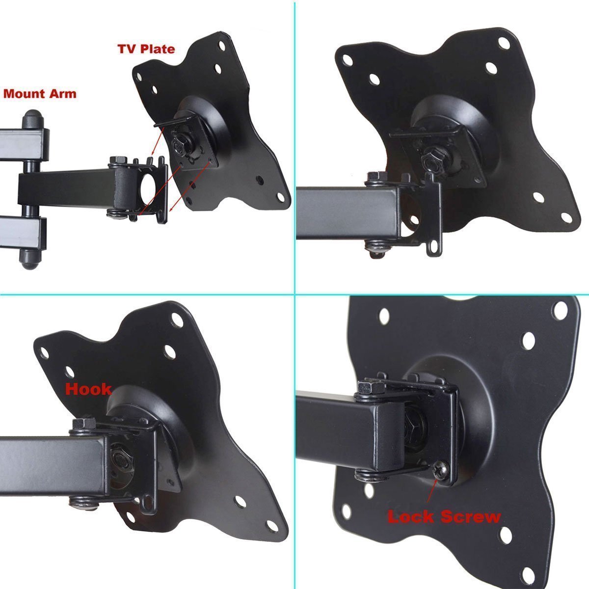Articulating Swivel Tilt TV Wall Mount Bracket N2407