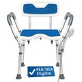Extra Wide Padded Armrests Shower Chair, 500lbs Capacity, Aluminum D96907
