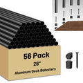 56 Pack 26 inch Black Round Aluminum Balusters K412705