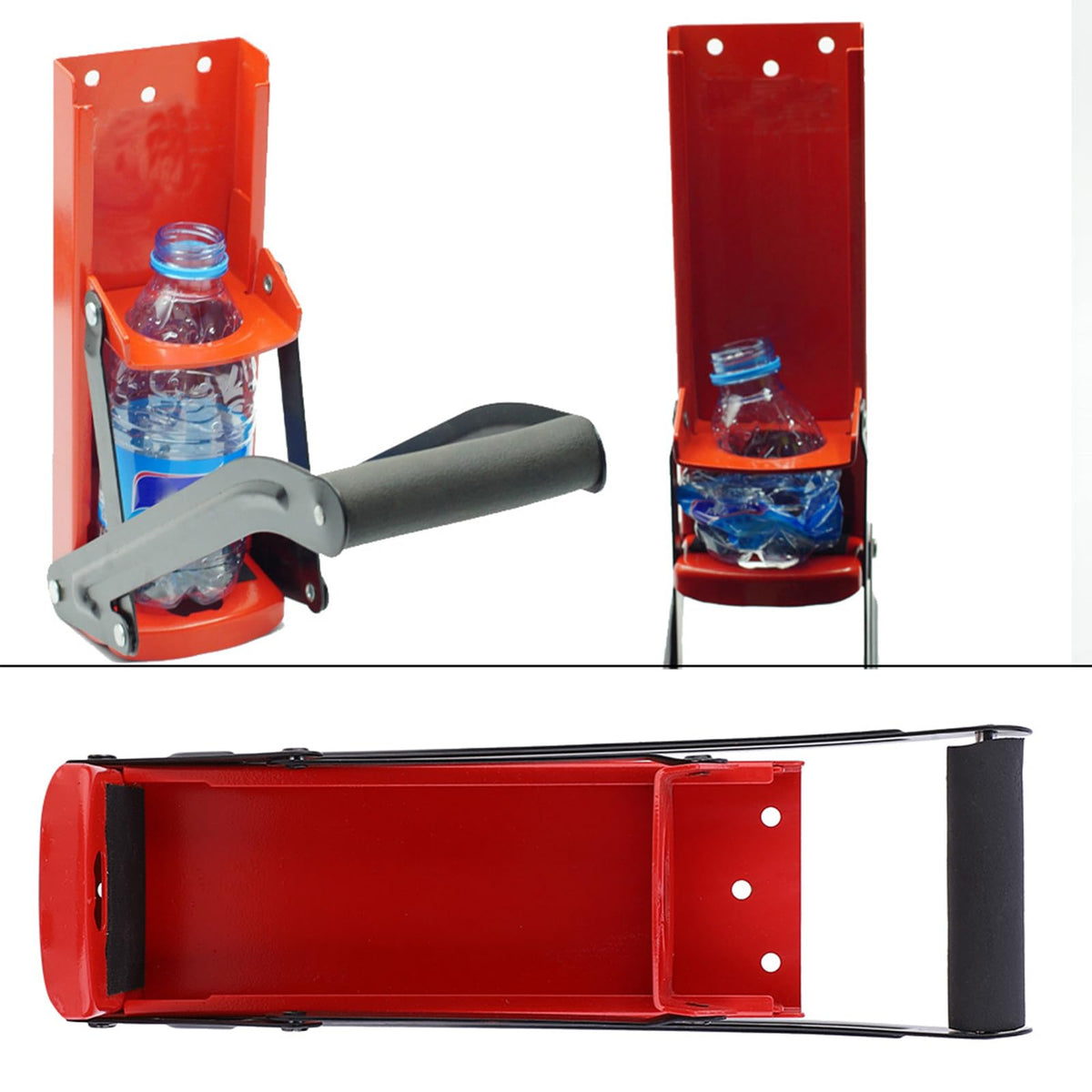 500ML Red Steel Can Crusher with Opener J127