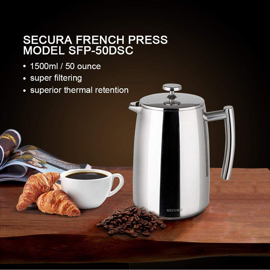 50-Ounce Stainless Steel Insulated French Press X226
