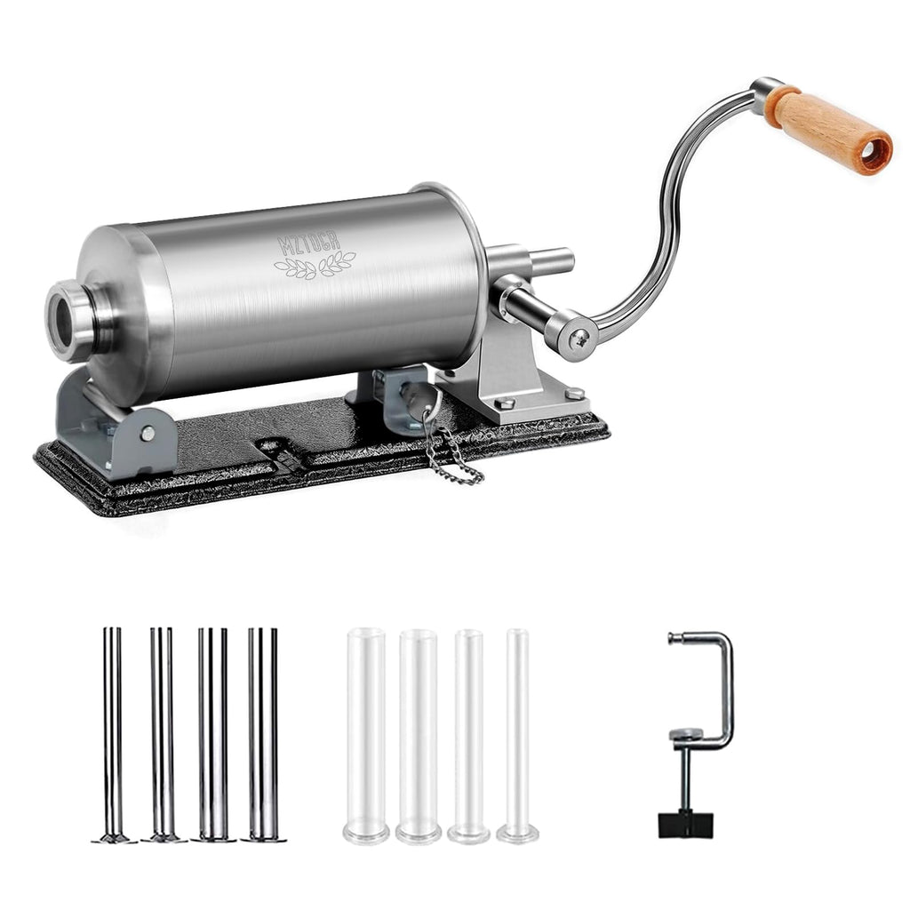 2.5LB Steel Sausage Stuffer with 8 Stuffing Tubes G17985