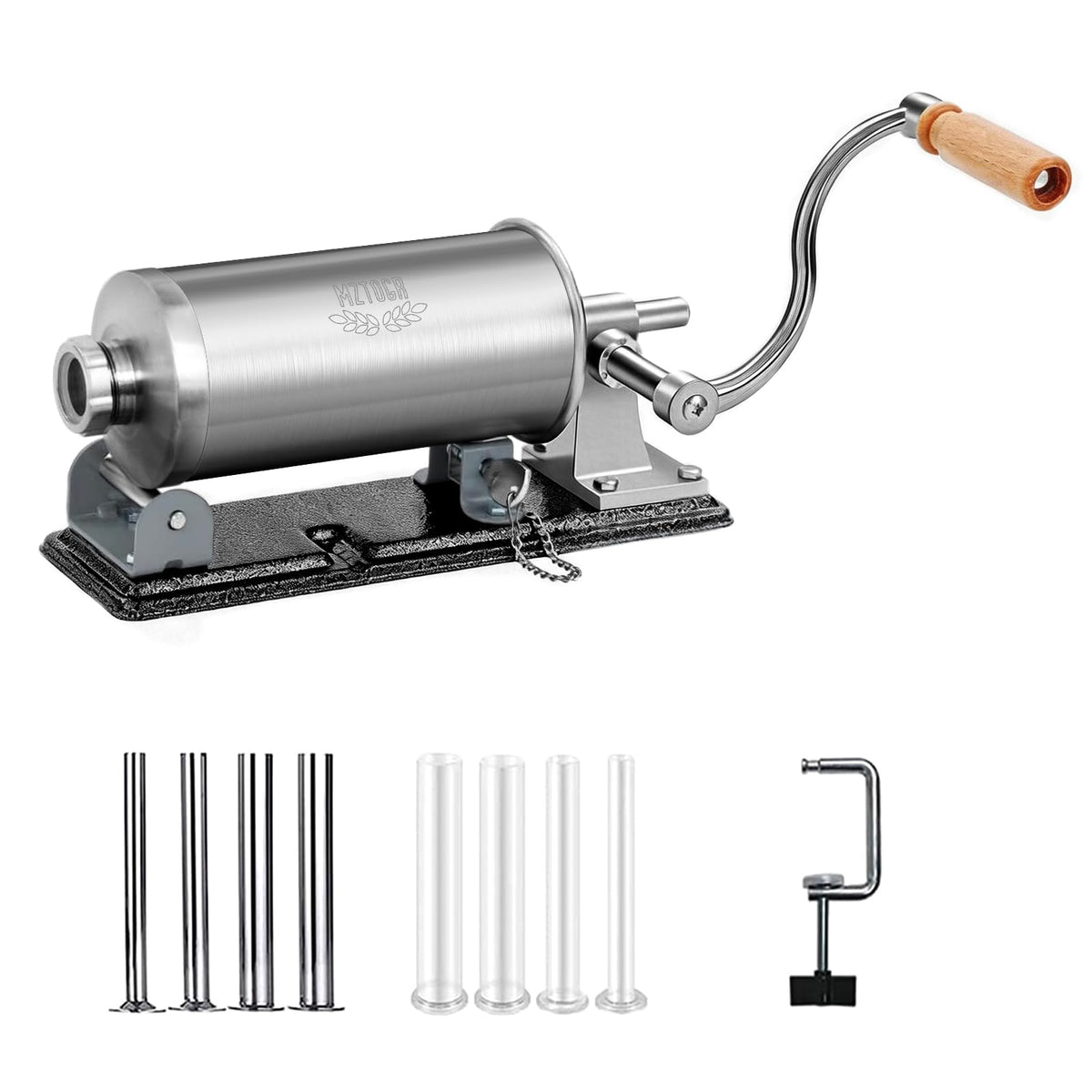 2.5LB Steel Sausage Stuffer with 8 Stuffing Tubes G17985