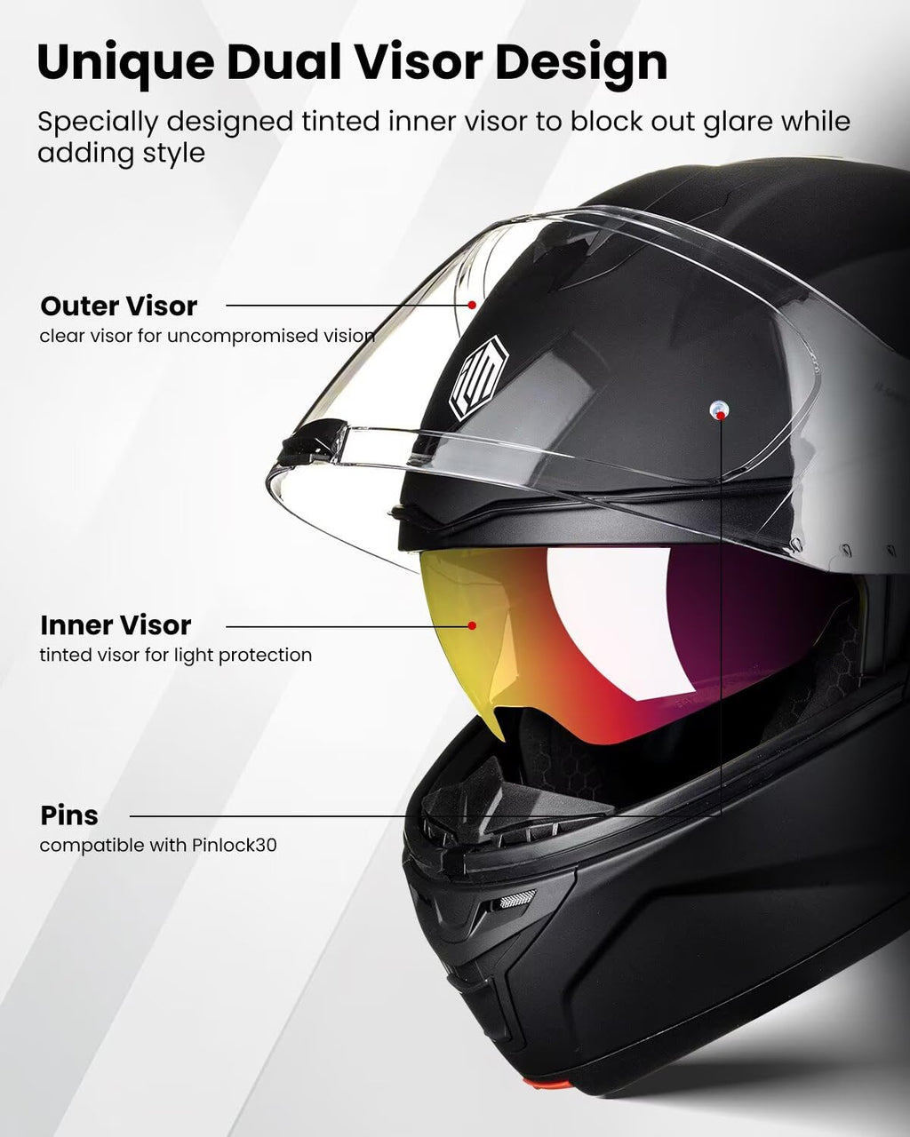 Motorcycle Helmet Modular Full Face M7844