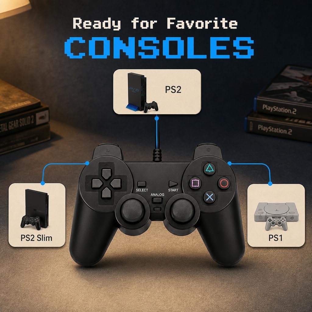 Wired PS2 Controller 2 Pack J8171