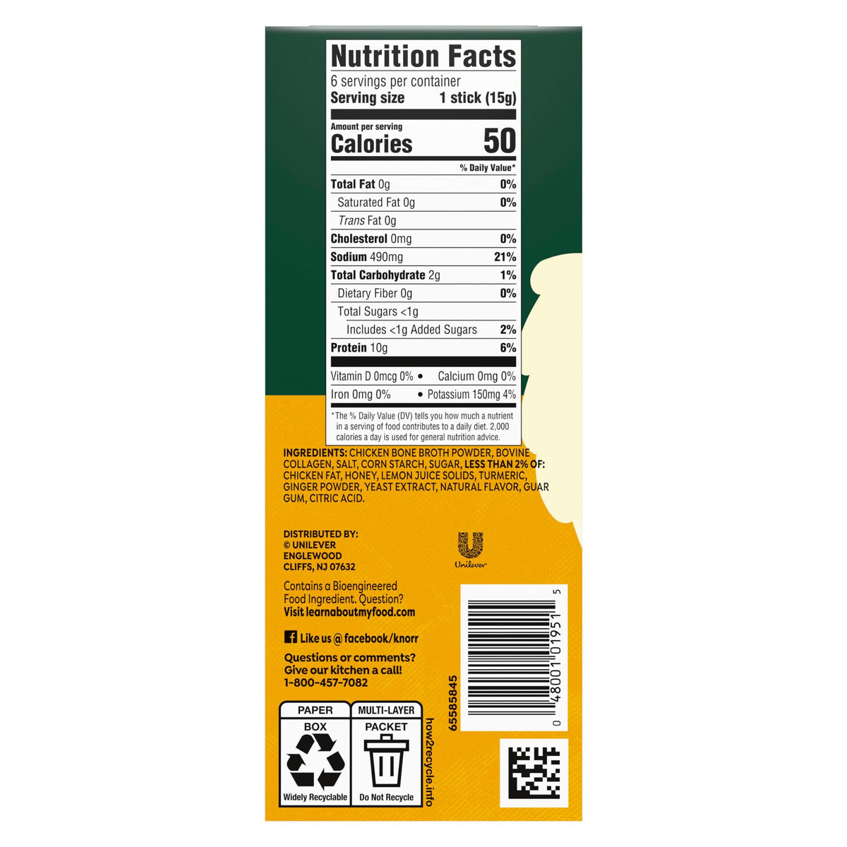 Lemon Ginger Chicken Bone Broth 6 Count V552045