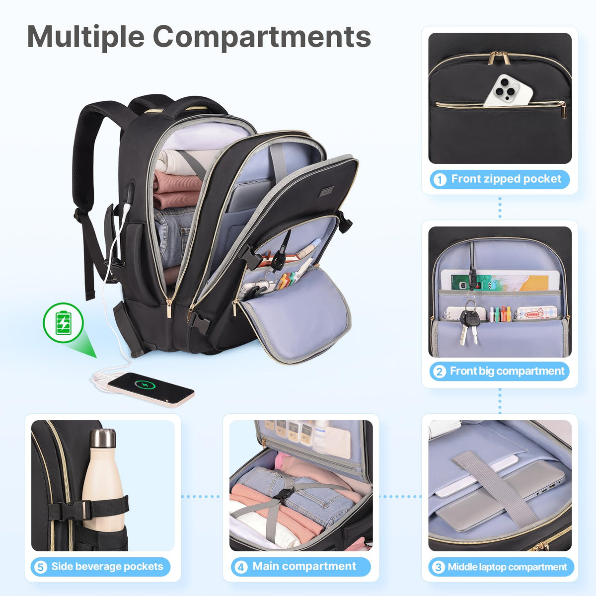 Rolling Backpack with Wheels X390