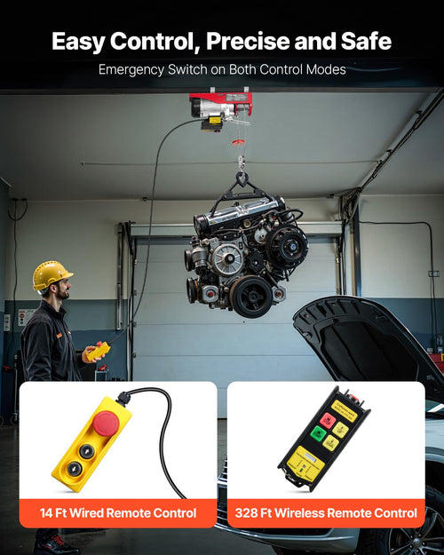 1320 lbs 120V Electric Hoist with Wireless Remote I16051