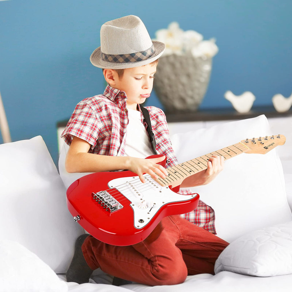 30 Inch Kids Electric Guitar Starter Kit with Amp Red G8398