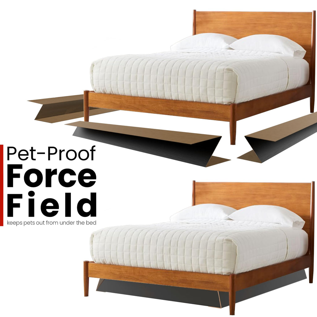 Under Bed Pet Blocker, 3 Pcs Adjustable Matte Black M33882