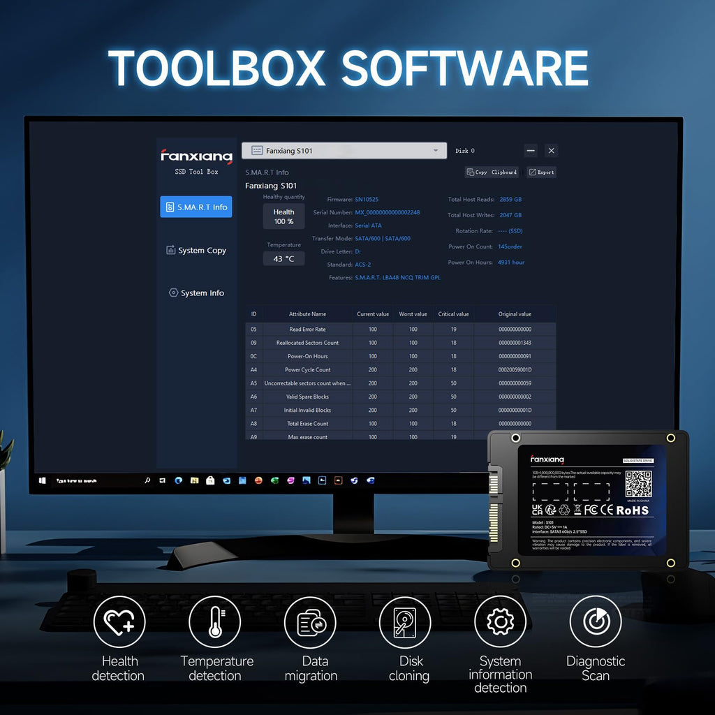 4TB SATA III 2.5" Internal Solid State Drive W9347