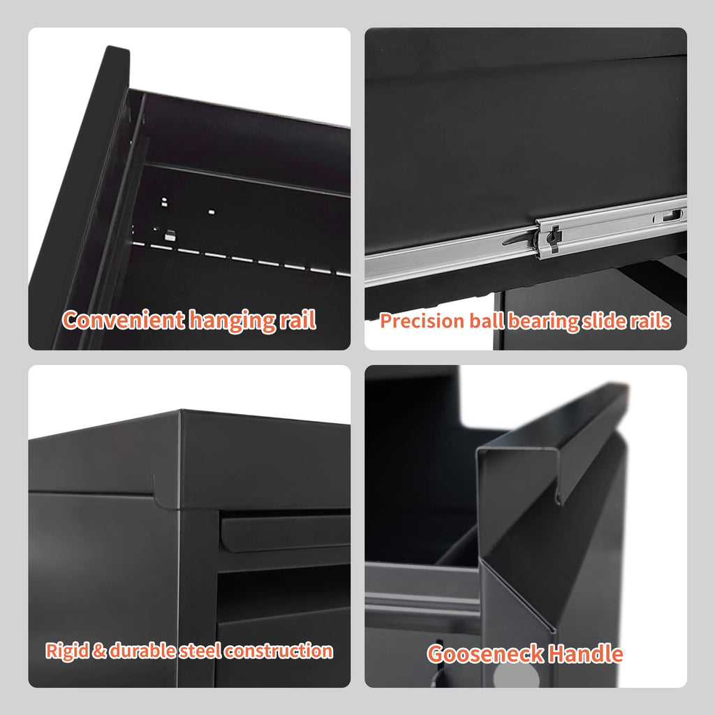 4 Drawer Locking File Cabinet with Wheels G18491