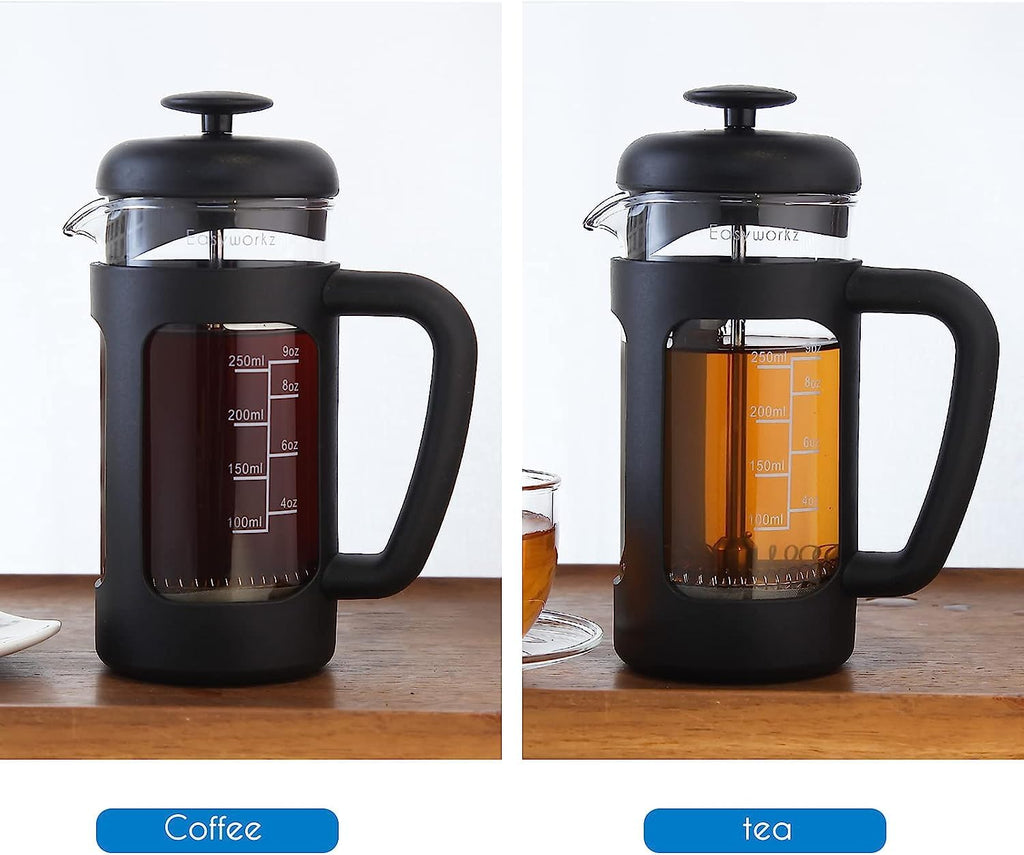 French Press and Gooseneck Pour Over Coffee Kettle 12 oz Stainless Steel I923