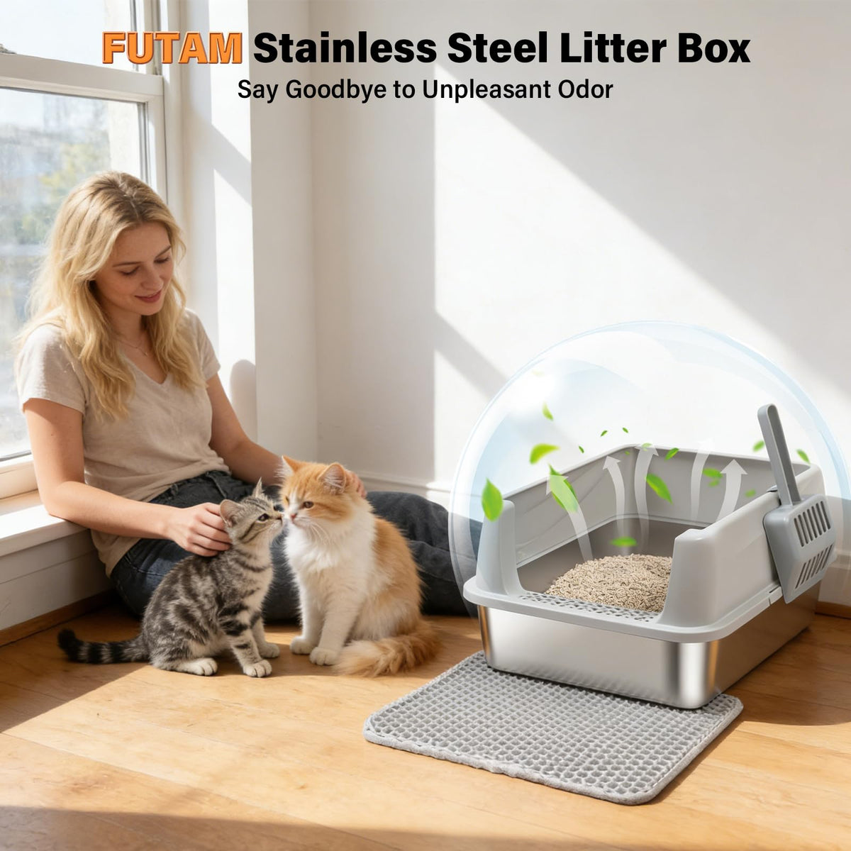 Stainless Steel Cat Litter Box L3418