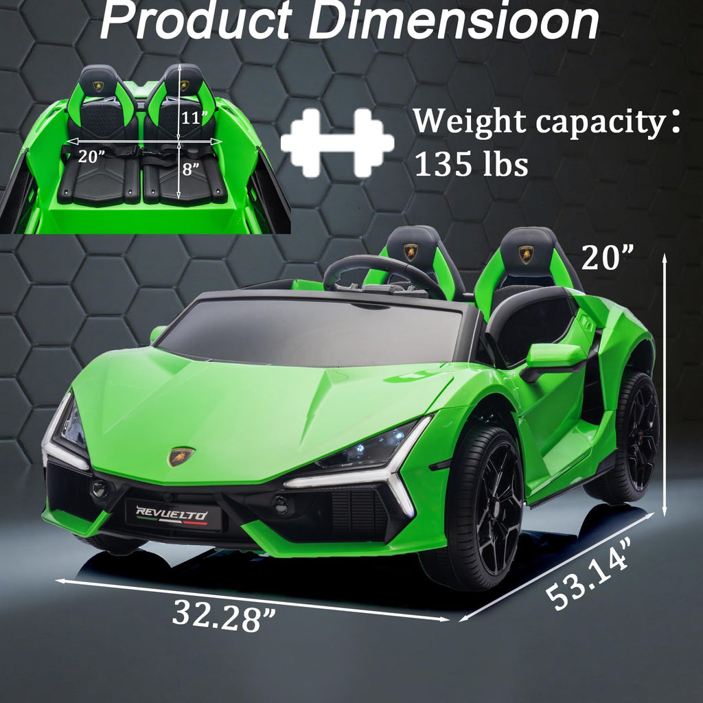 Green 24V 8Ah 2 Seater Ride On Car with Remote Control J441377