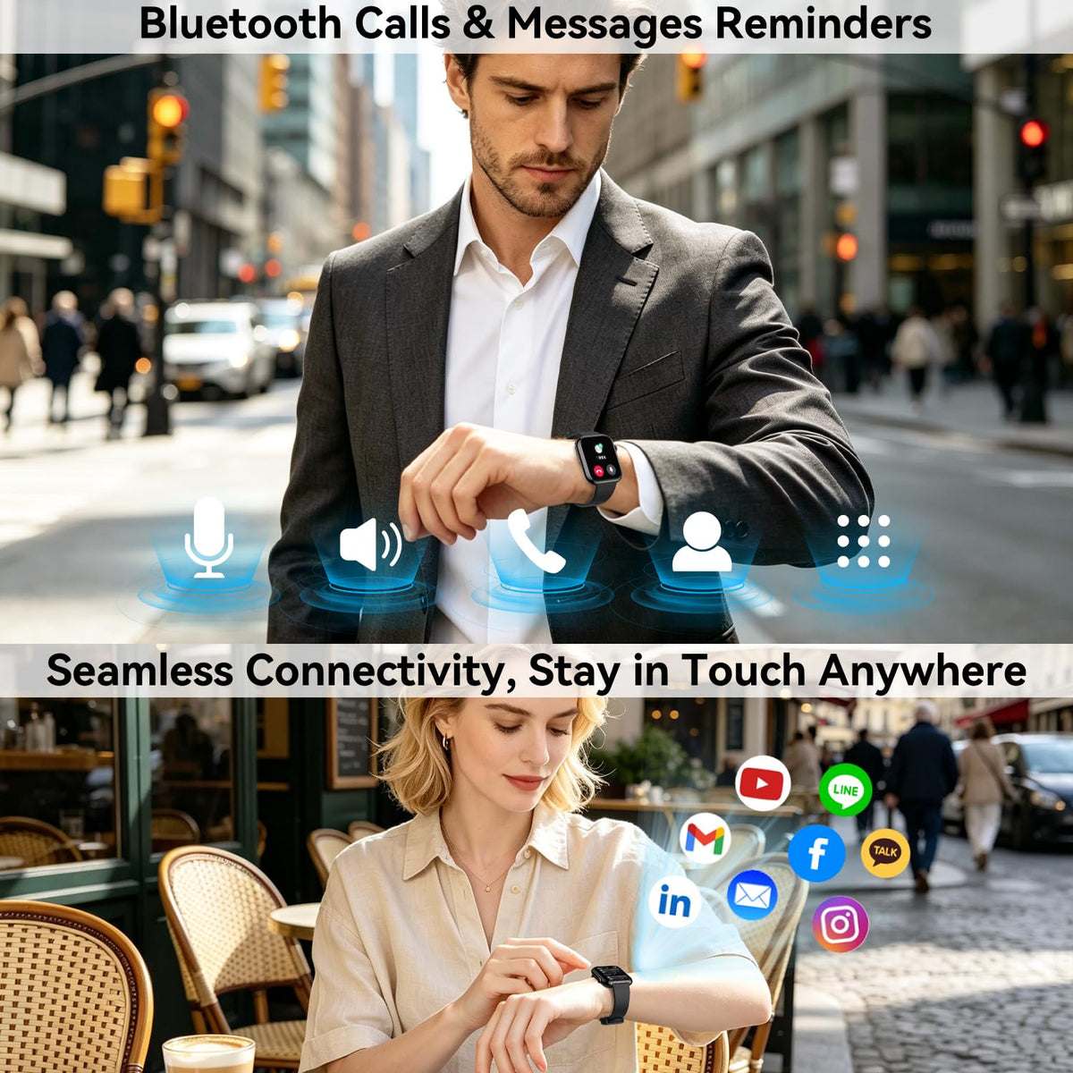 1.85" HD Touchscreen IP68 Waterproof Smart Watch R18169