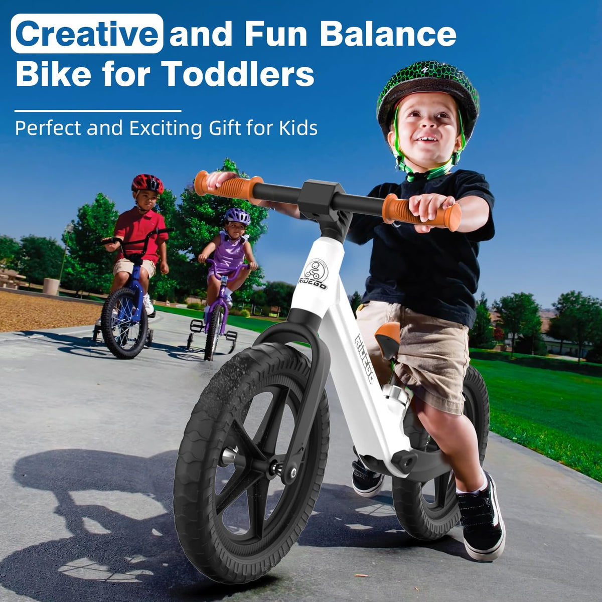 12 Inch Lightweight Kids Balance Bike with Adjustable Seat W987