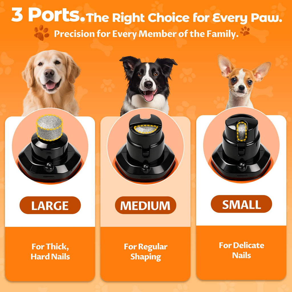 Dog Nail Grinder, Quiet 3-Speed with LED & Safety Guard I4154
