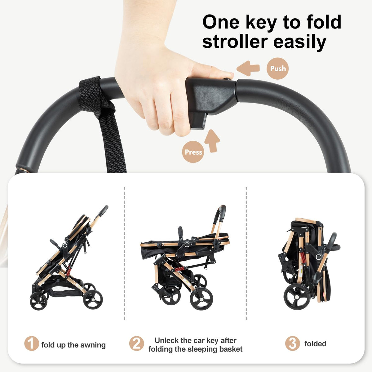 Foldable 2 in 1 Baby Stroller N80085