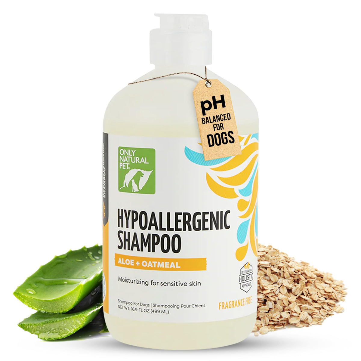 Hypoallergenic Dog Shampoo with Aloe & Oatmeal 16.9 oz J954