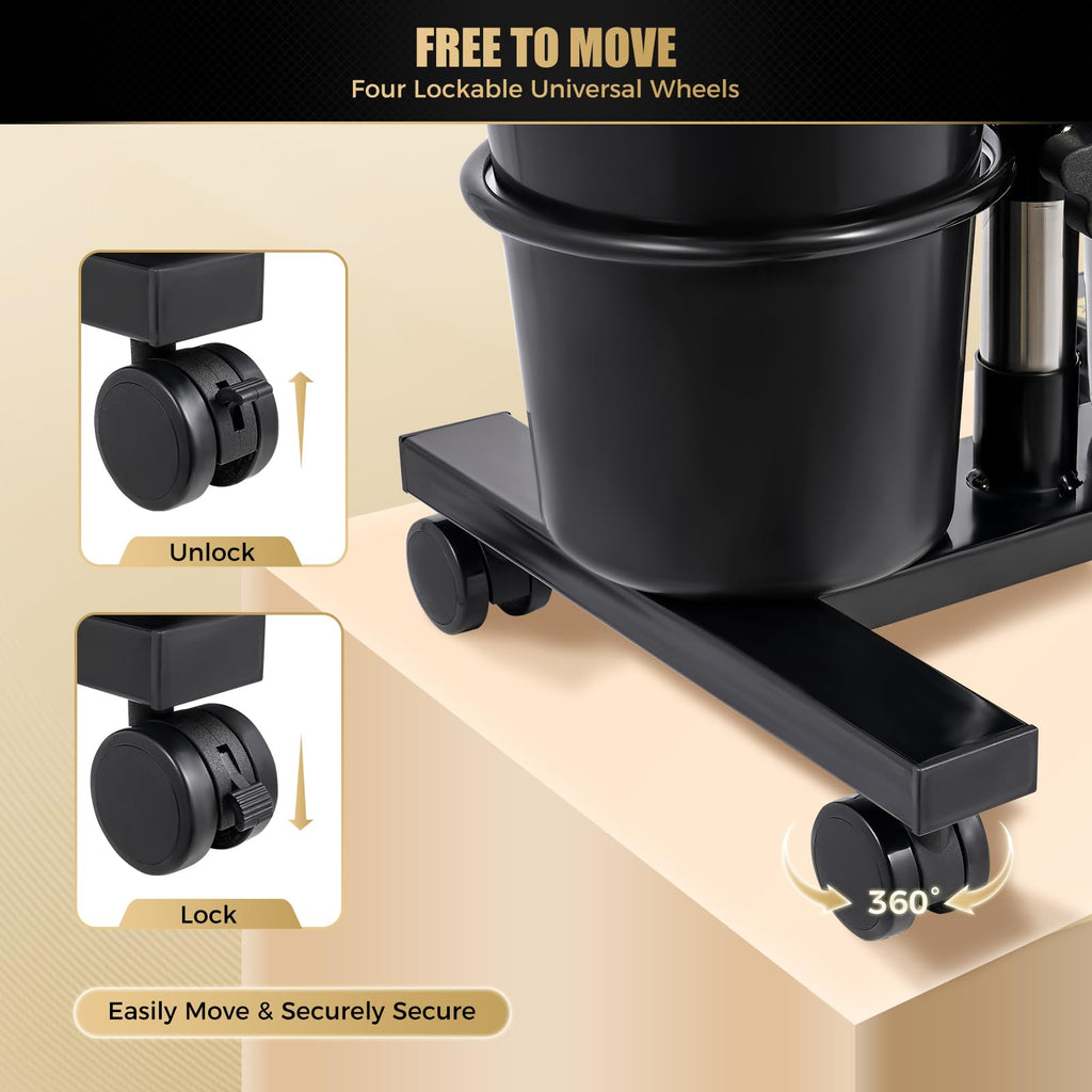 Portable Shampoo Basin with 2 Water Buckets, Black O7788