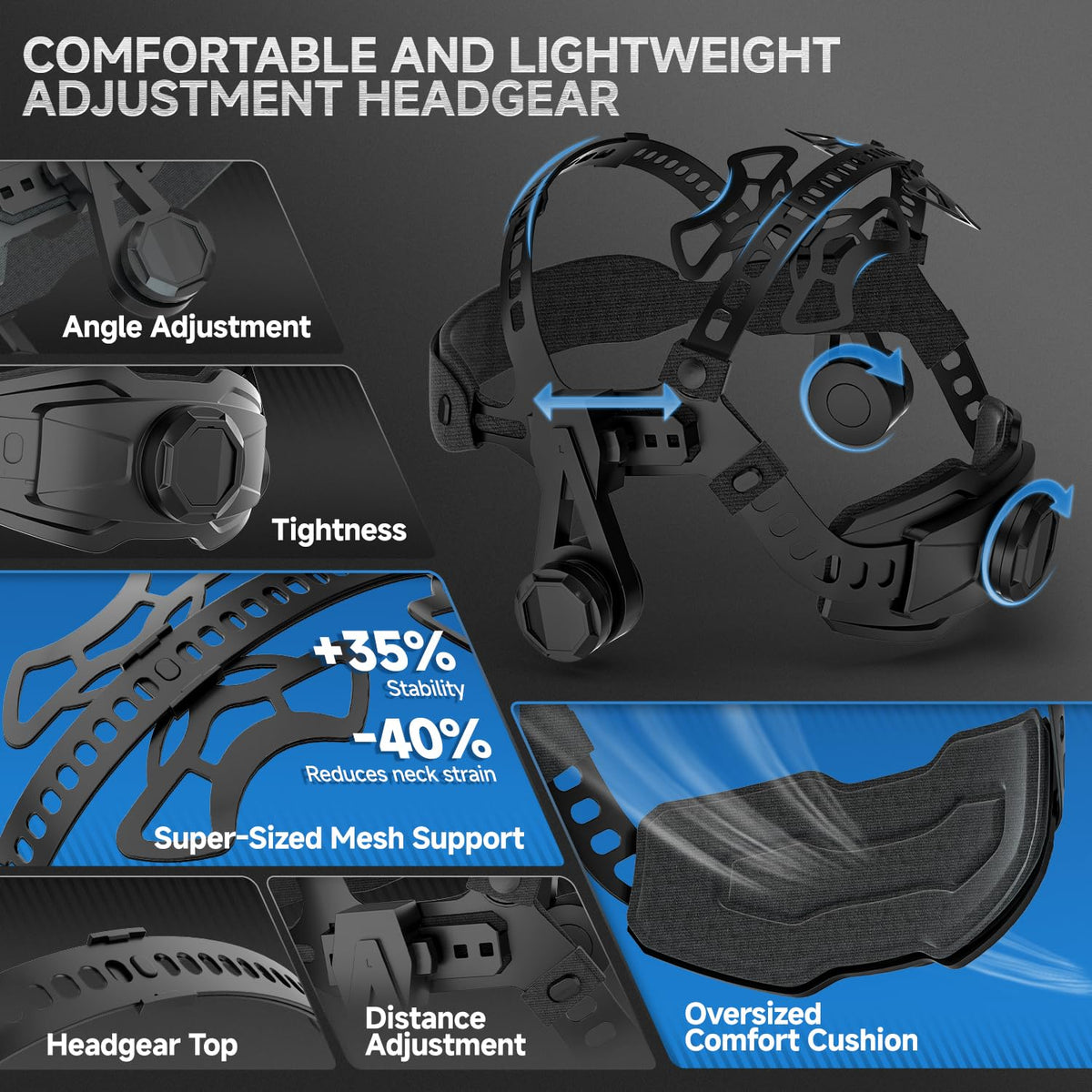 Auto Darkening Welding Helmet with Light F6399