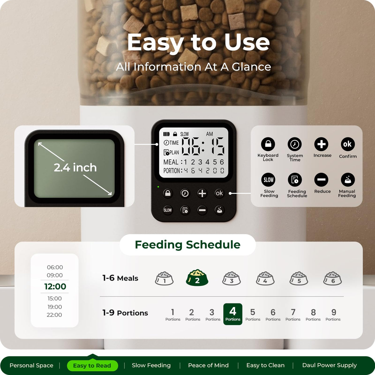 Timed Automatic Cat Feeder 29 Cup U668